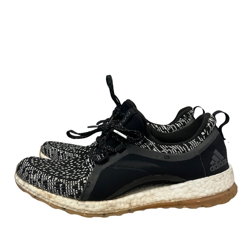 Adidas Black & White Pureboost X ATR Running Sneakers 7.5 - Picture 3 of 7
